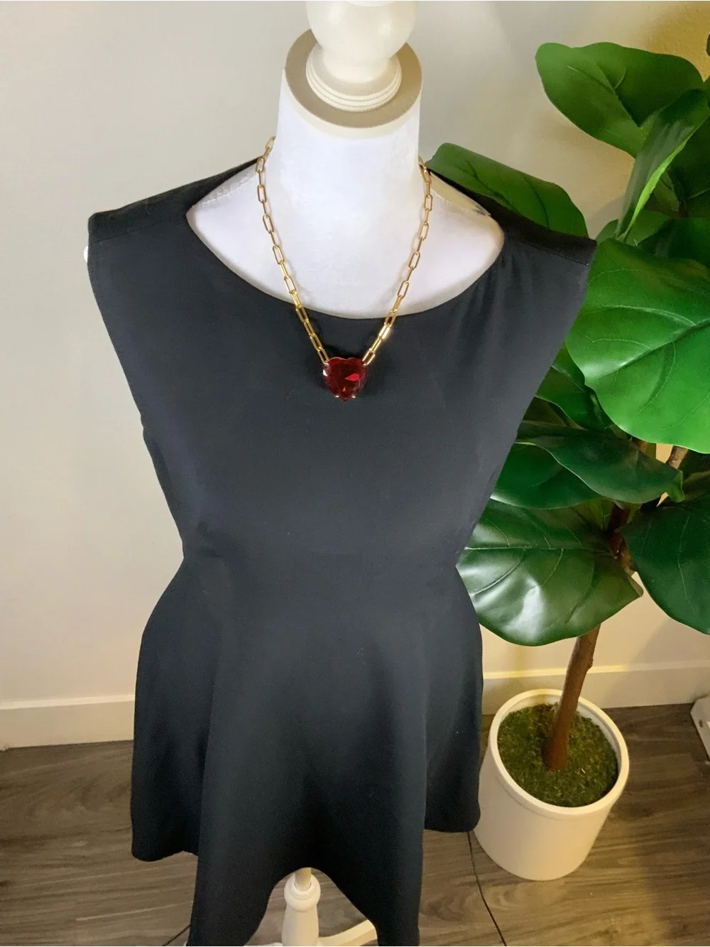 French Connection Black Sleeveless Fit-and-Flare Dress